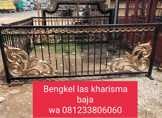Pagar Klasik Palembang, Bengkel las Kharisma Baja, Jasa konstruksi dan bangunan. bengkel las, kharisma baja, pagar baja, pagar klasik, pagar balkon, reling tangga, tralis, baja ringan