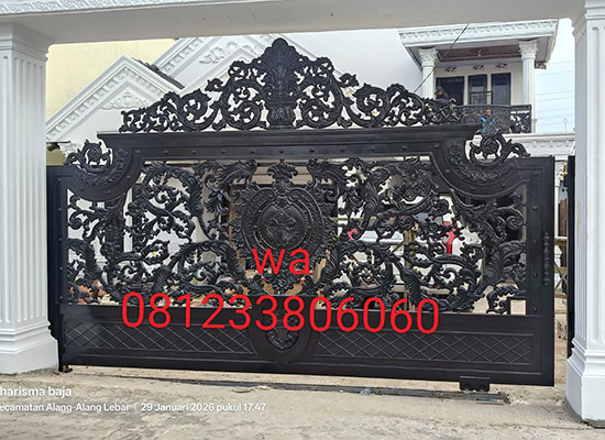Pagar Klasik Palembang, Bengkel las Kharisma Baja, Jasa konstruksi dan bangunan. bengkel las, kharisma baja, pagar baja, pagar klasik, pagar balkon, reling tangga, tralis, baja ringan