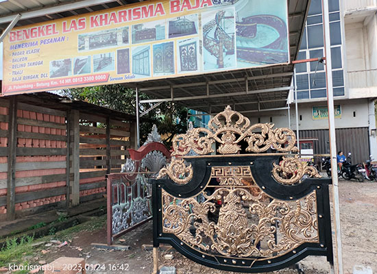 Pagar Klasik Palembang, Bengkel las Kharisma Baja, Jasa konstruksi dan bangunan. bengkel las, kharisma baja, pagar baja, pagar klasik, pagar balkon, reling tangga, tralis, baja ringan