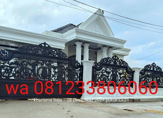 Pagar Klasik Palembang, Bengkel las Kharisma Baja, Jasa konstruksi dan bangunan. bengkel las, kharisma baja, pagar baja, pagar klasik, pagar balkon, reling tangga, tralis, baja ringan